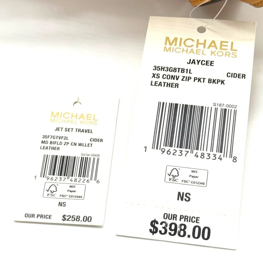 Michael Kors Jaycee Extra-Small Signature Logo Backpack & Matching Bifold Wallet